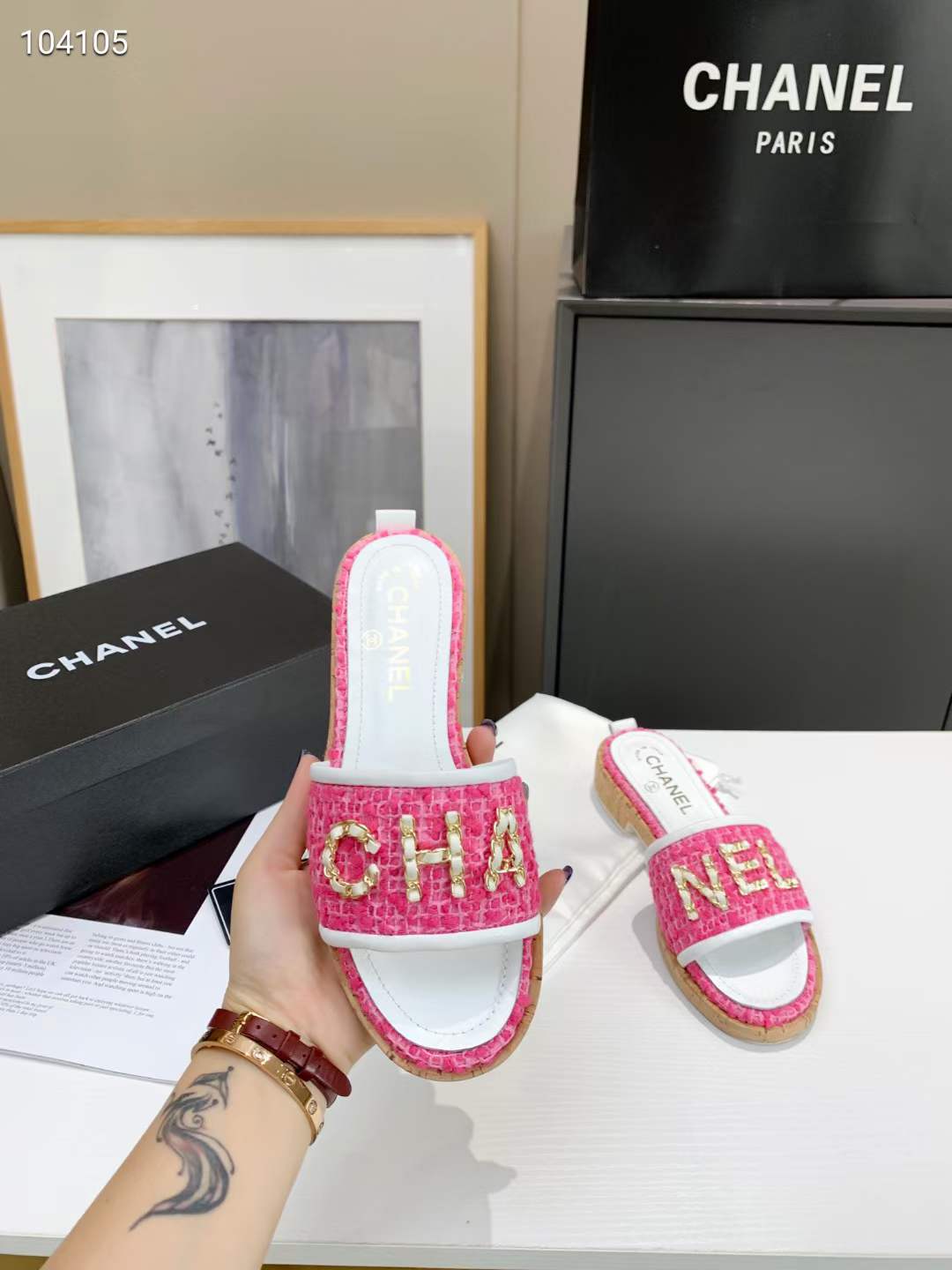 Women C*hanel Top Slippers