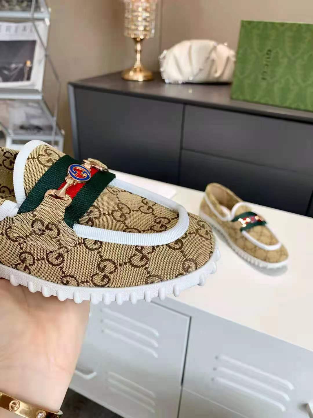 Men Women G*ucci Loafer Top Sneaker