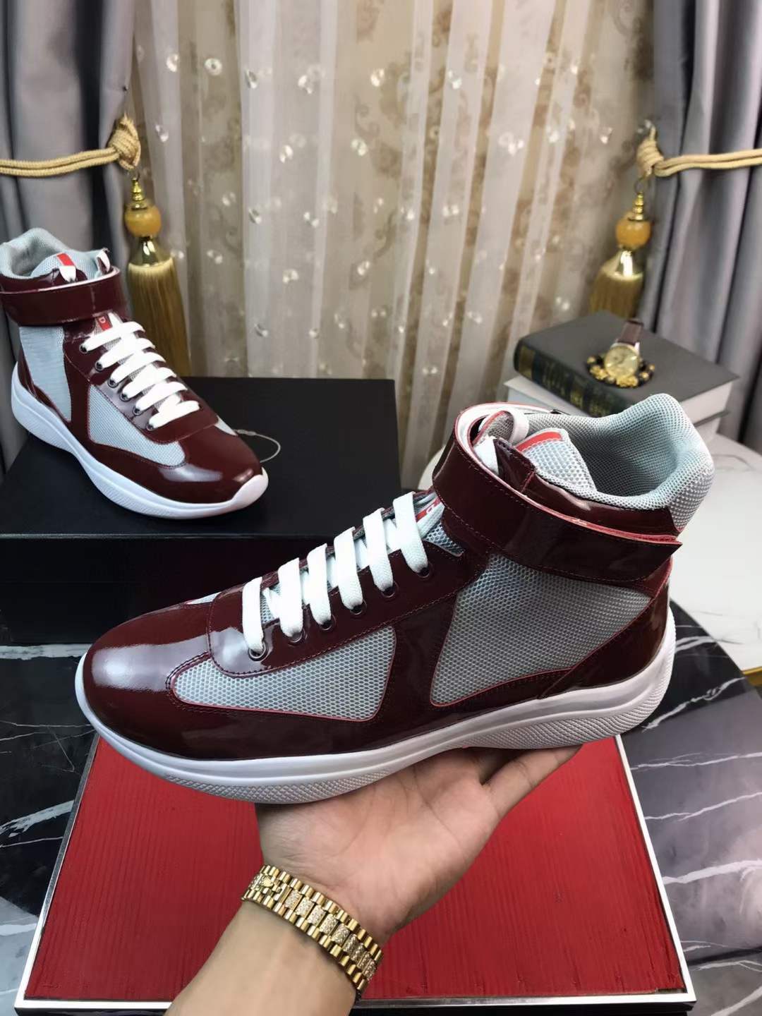 Men P*rada Top Sneakers