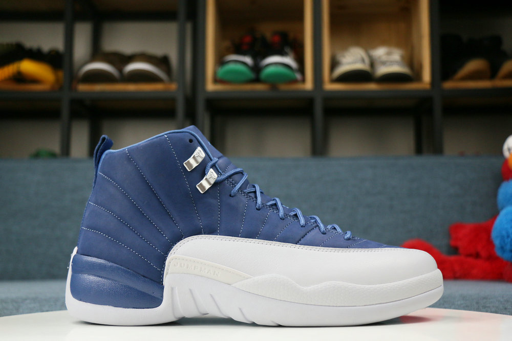 Air Jordan 12 Retro Stone Blue /Obsidian