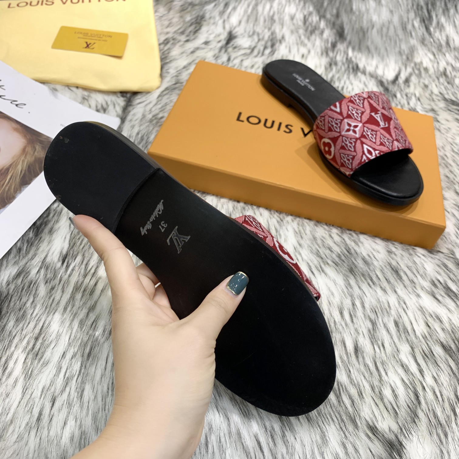 Women L*ouis V*uitton Top Slippers