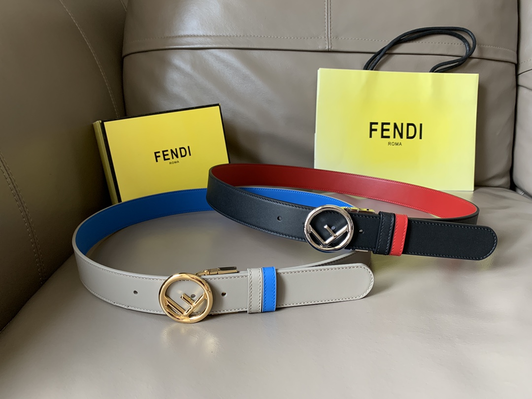 F*endi Belts Top Quality 34MM