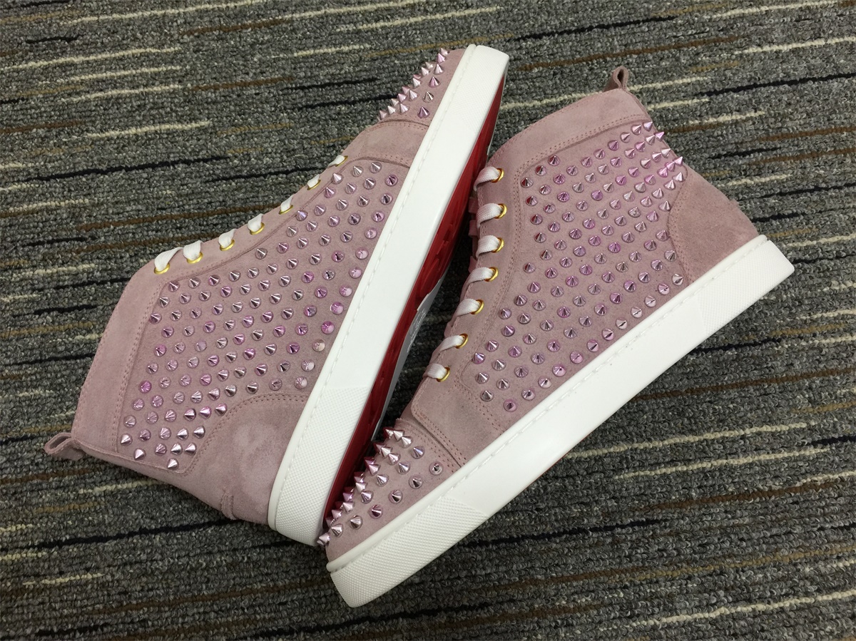 Men Women C*hristian L*ouboutin Lou Spikes Top Sneaker