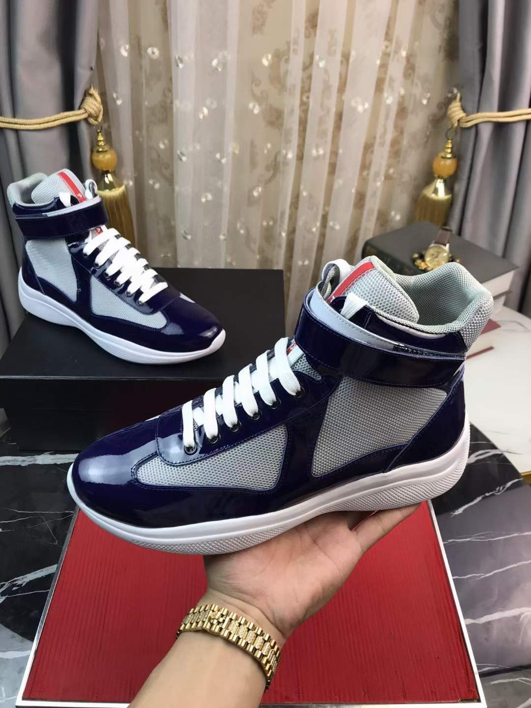 Men P*rada Top Sneakers