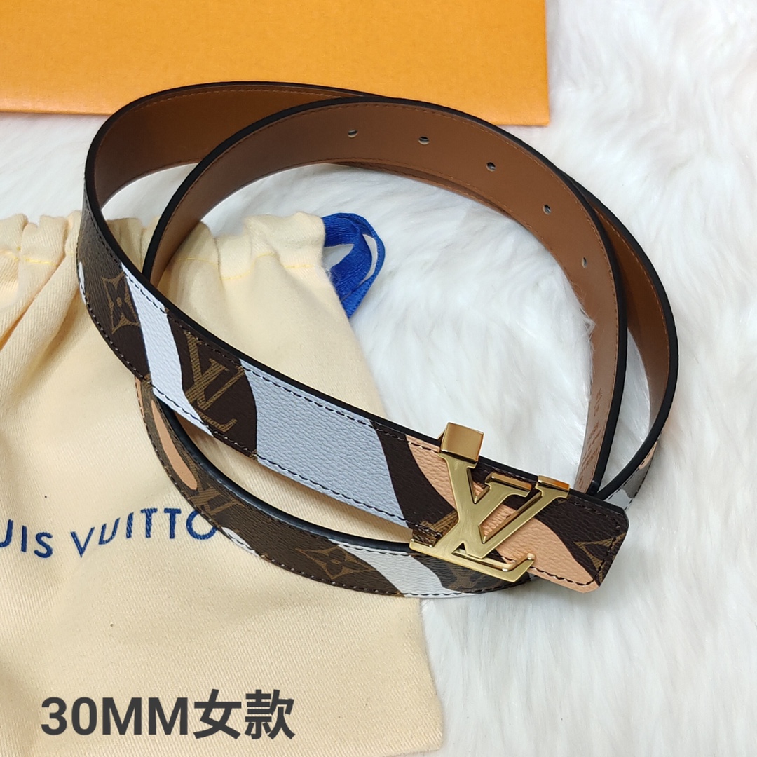 L*ouis V*uitton Belts Top Quality 30MM