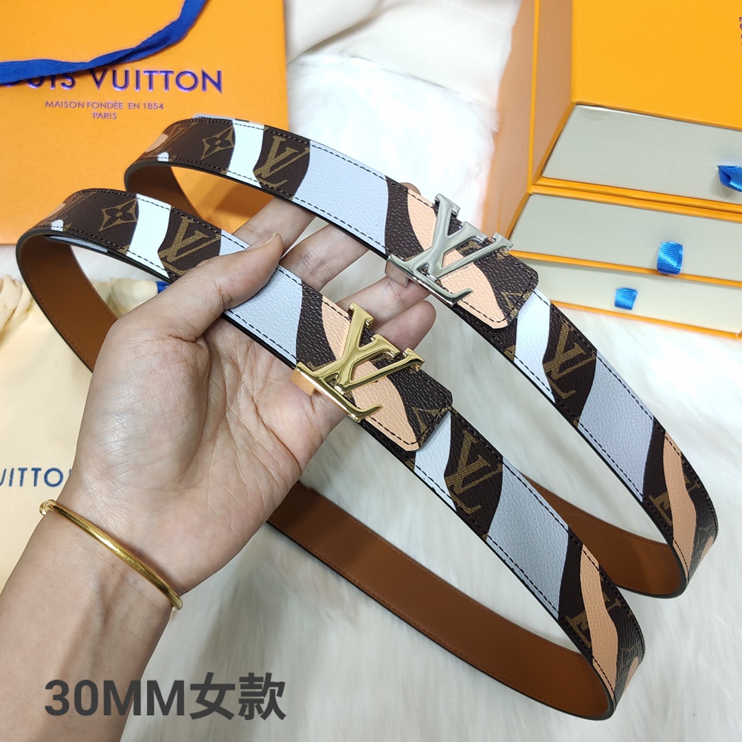 L*ouis V*uitton Belts Top Quality 30MM