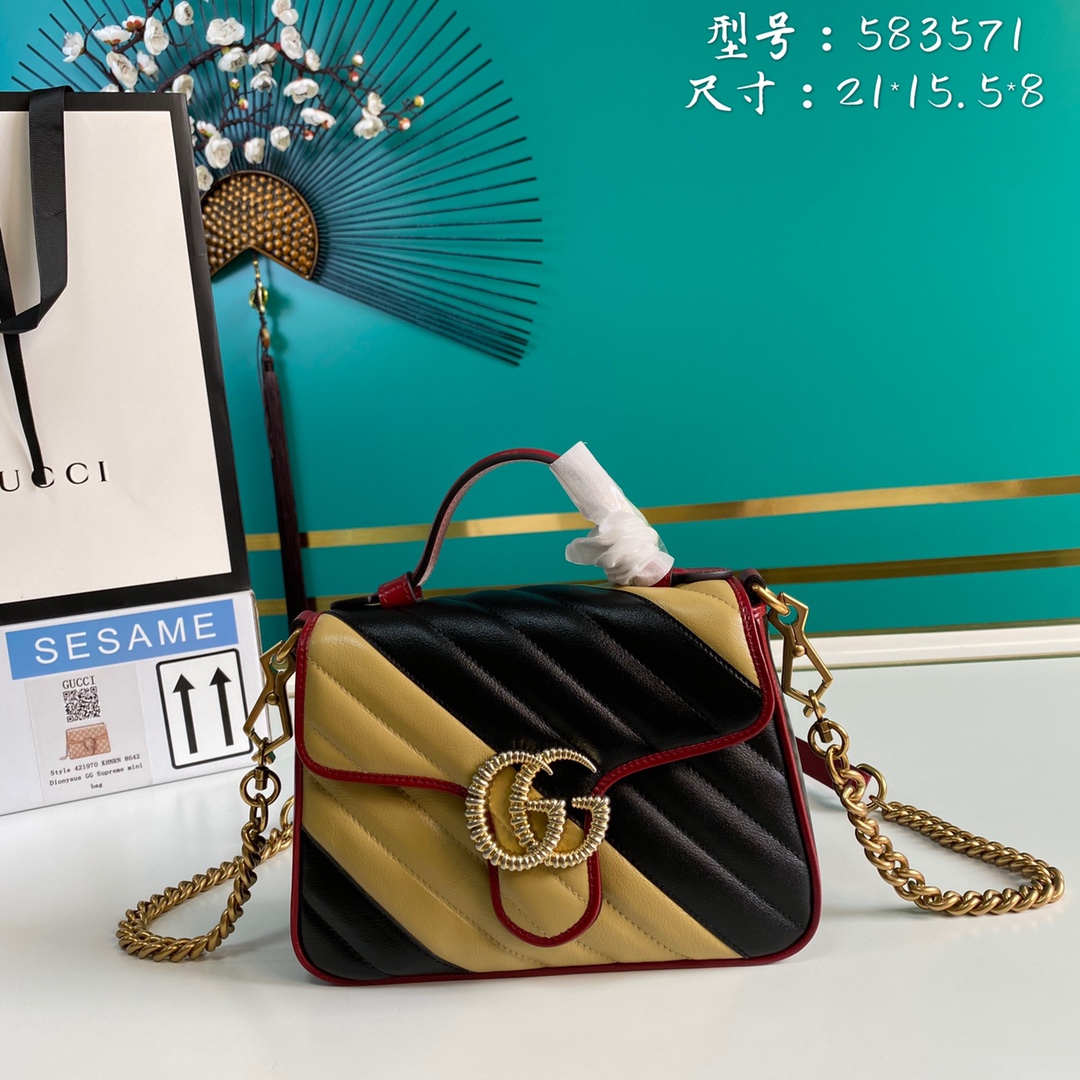G*ucci Bag Top Quality 21*15.5*8cm