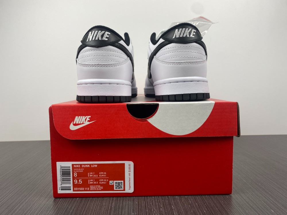 from Nike Dunk Low white and black 2022 DD1503-113