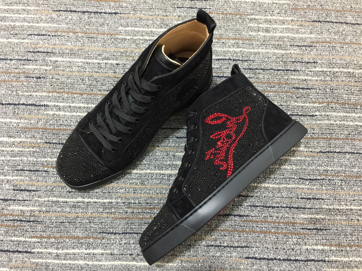 Men C*hristian L*ouboutin Louis Rhinestone Top Sneaker