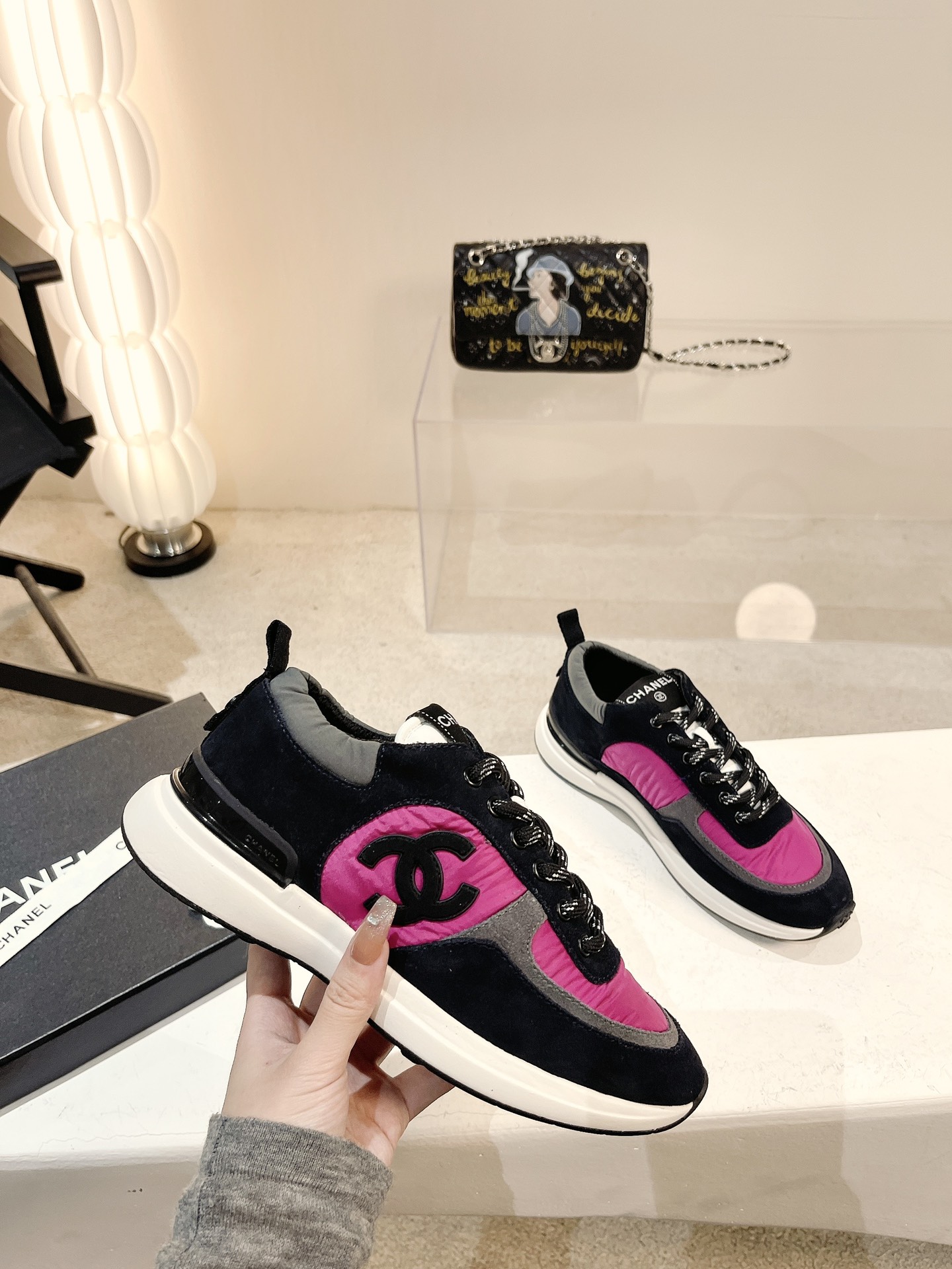 Women C*hanel Top Sneaker