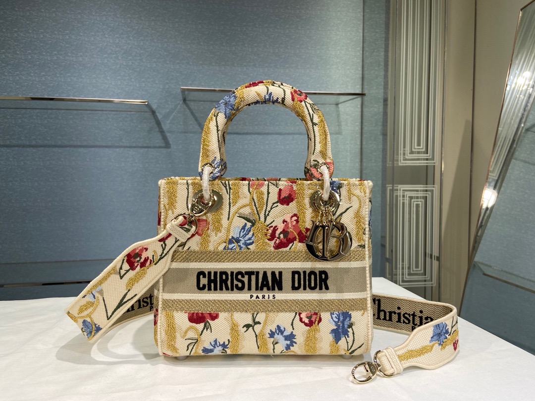 D*ior Lady D-Lite handbag Top Quality 24*11*20cm