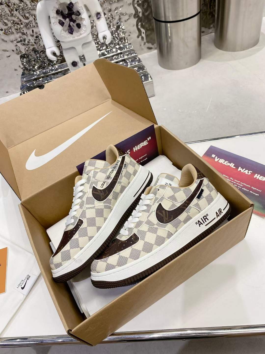 from Men Women L*ouis V*uitton x NIKE Air force1 22ss