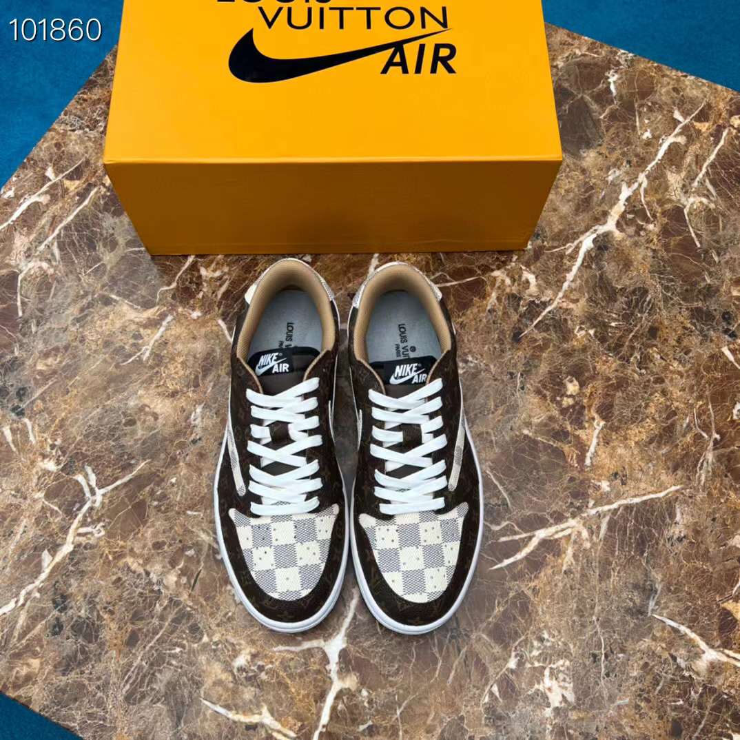 Men Women L*ouis V*uitton x NIKE Air Jordan 1 Sneakers Maikesneakers