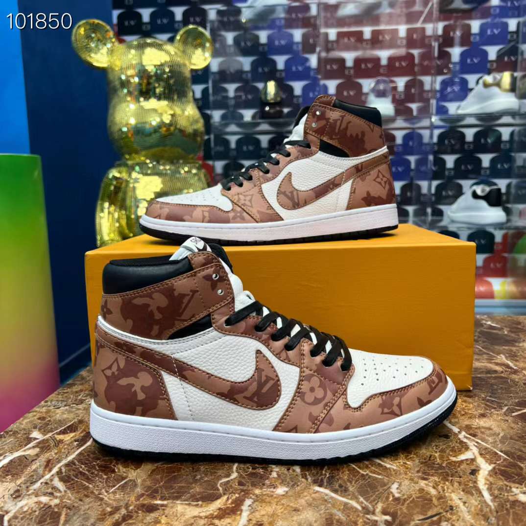 Men Women L*ouis V*uitton x NIKE Air Jordan 1 Sneakers Maikesneakers