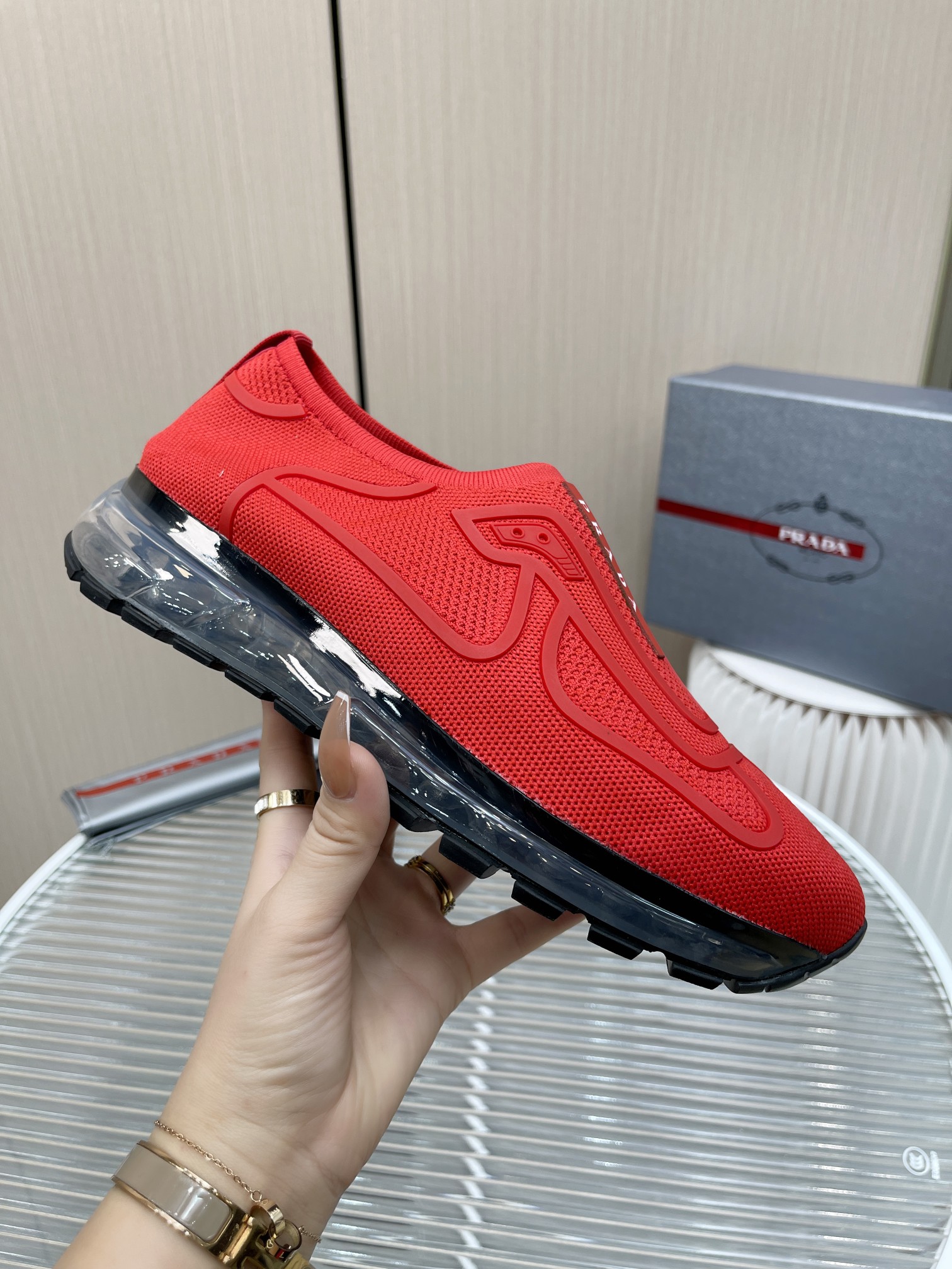 Men P*rada Top Sneaker ๏ผ ๏ผ