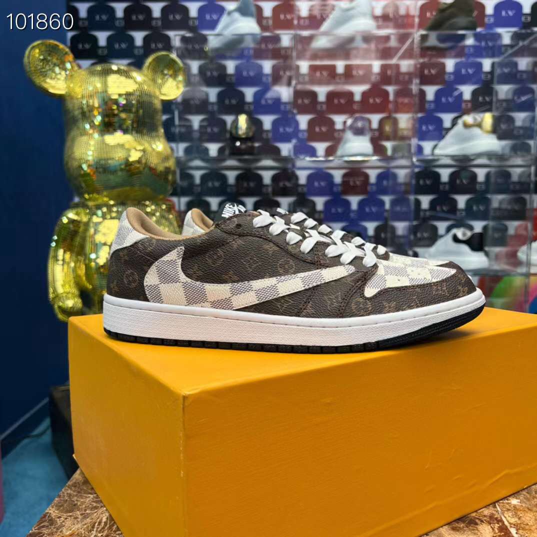 Men Women L*ouis V*uitton x NIKE Air Jordan 1 Sneakers Maikesneakers
