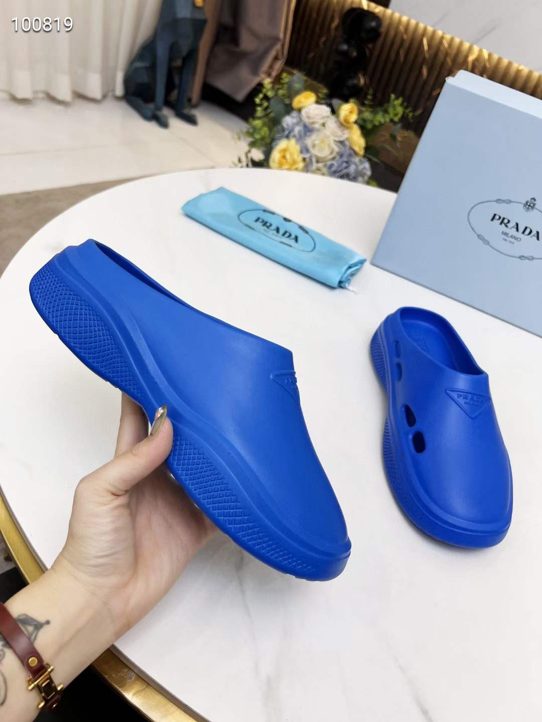 Men Women P*rada Top Slippers ( )