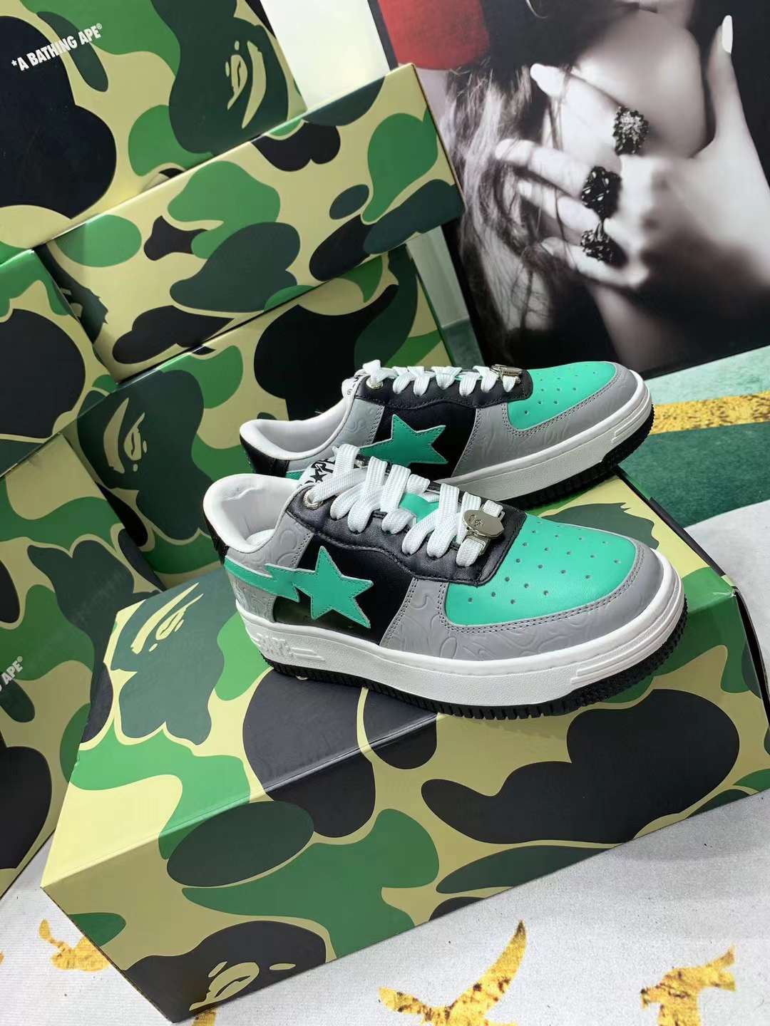 Men Women B*ape sta low Top Sneaker