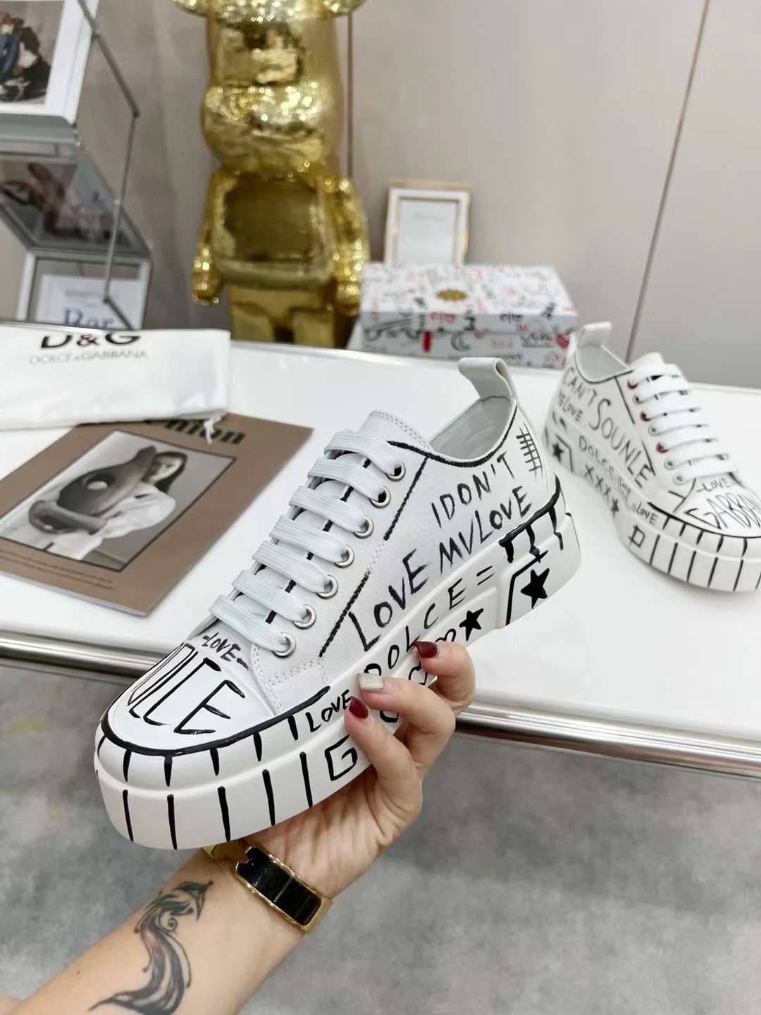 Men Women D*G Top Sneakers