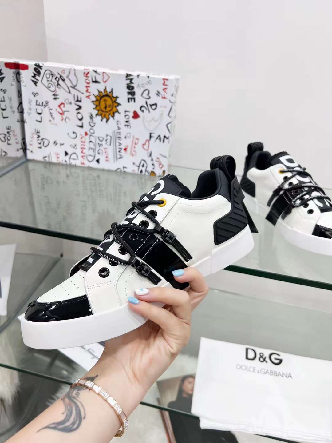 Men Women D*G Top Sneakers