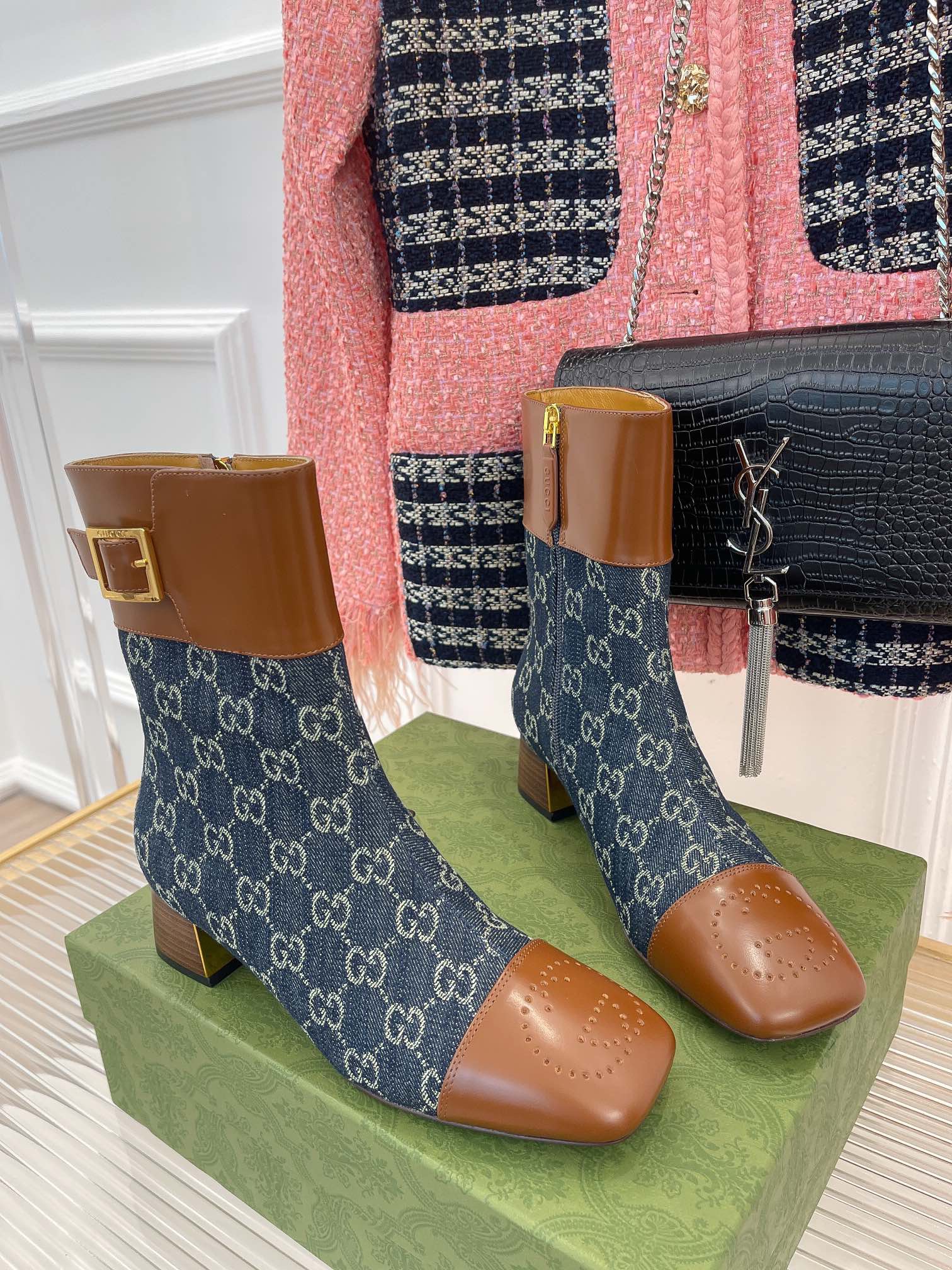 Women G*ucci Top Boots Maikesneakers