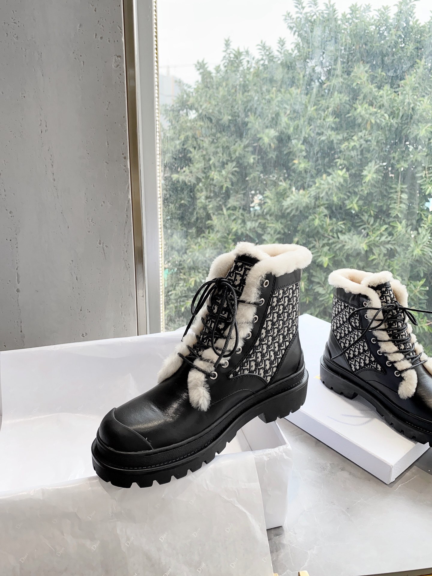 Women D*ior Top Boots Maikesneakers