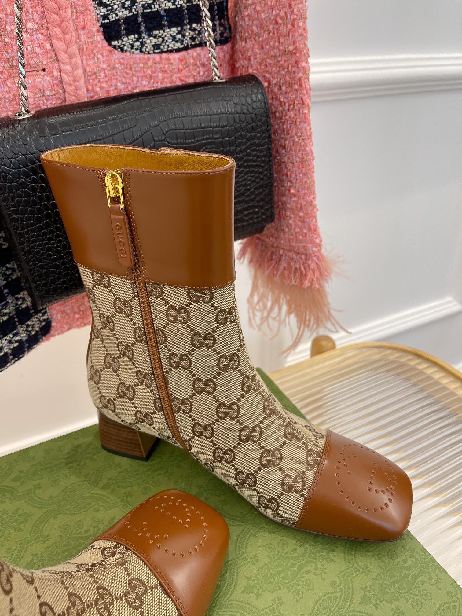 Women G*ucci Top Boots Maikesneakers