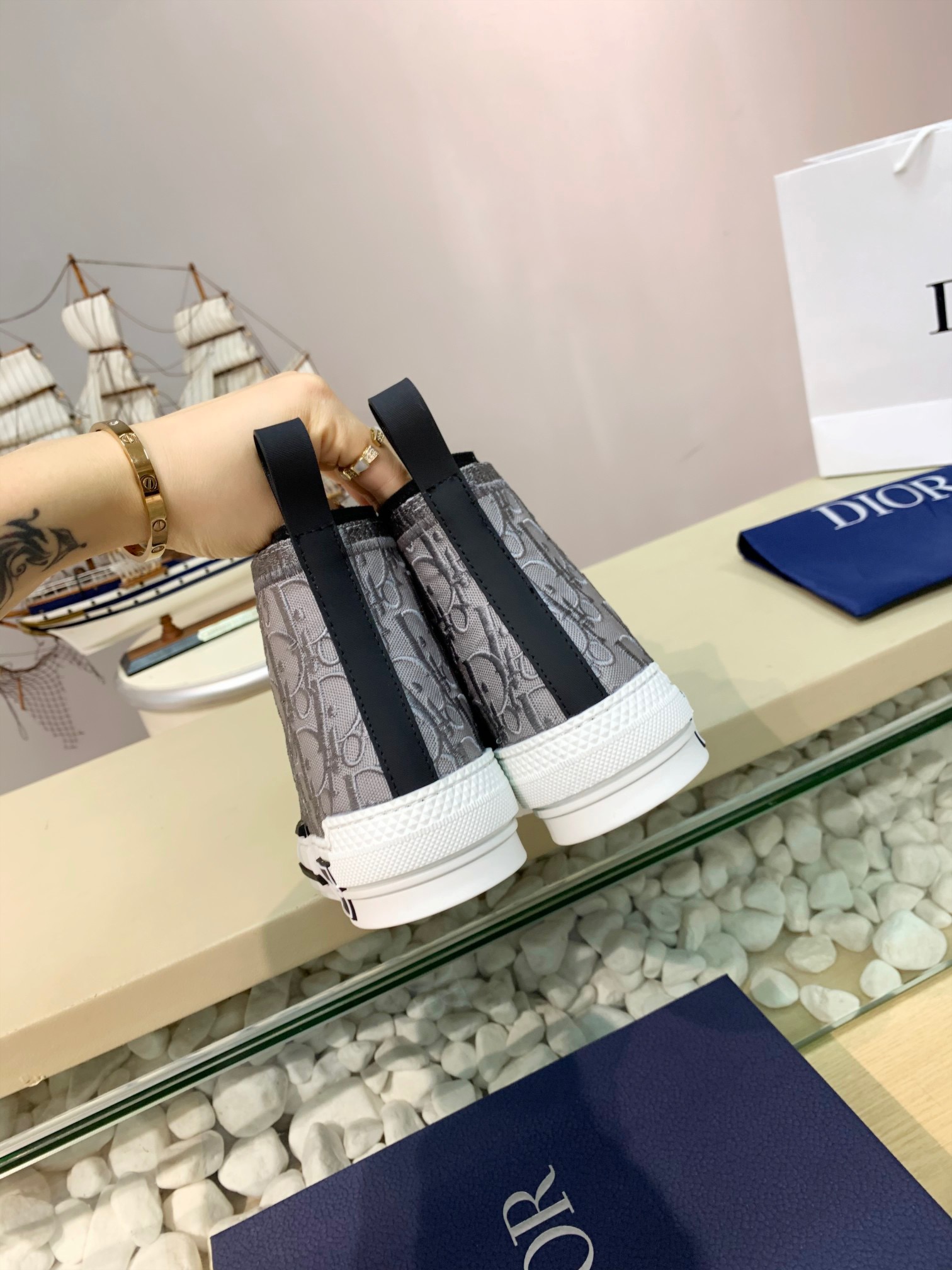 Men Women D*ior Top Sneakers