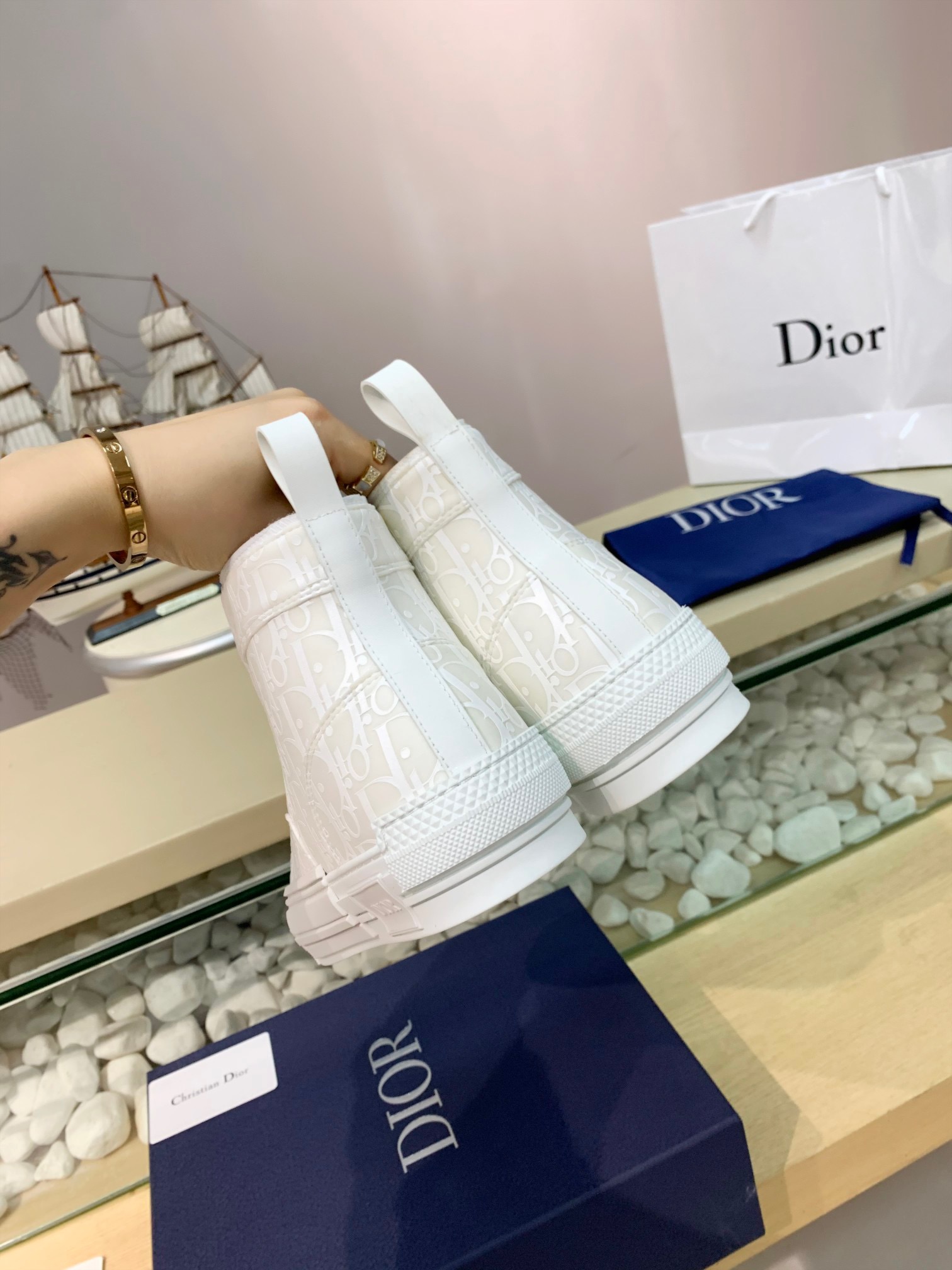 Men Women D*ior Top Sneakers