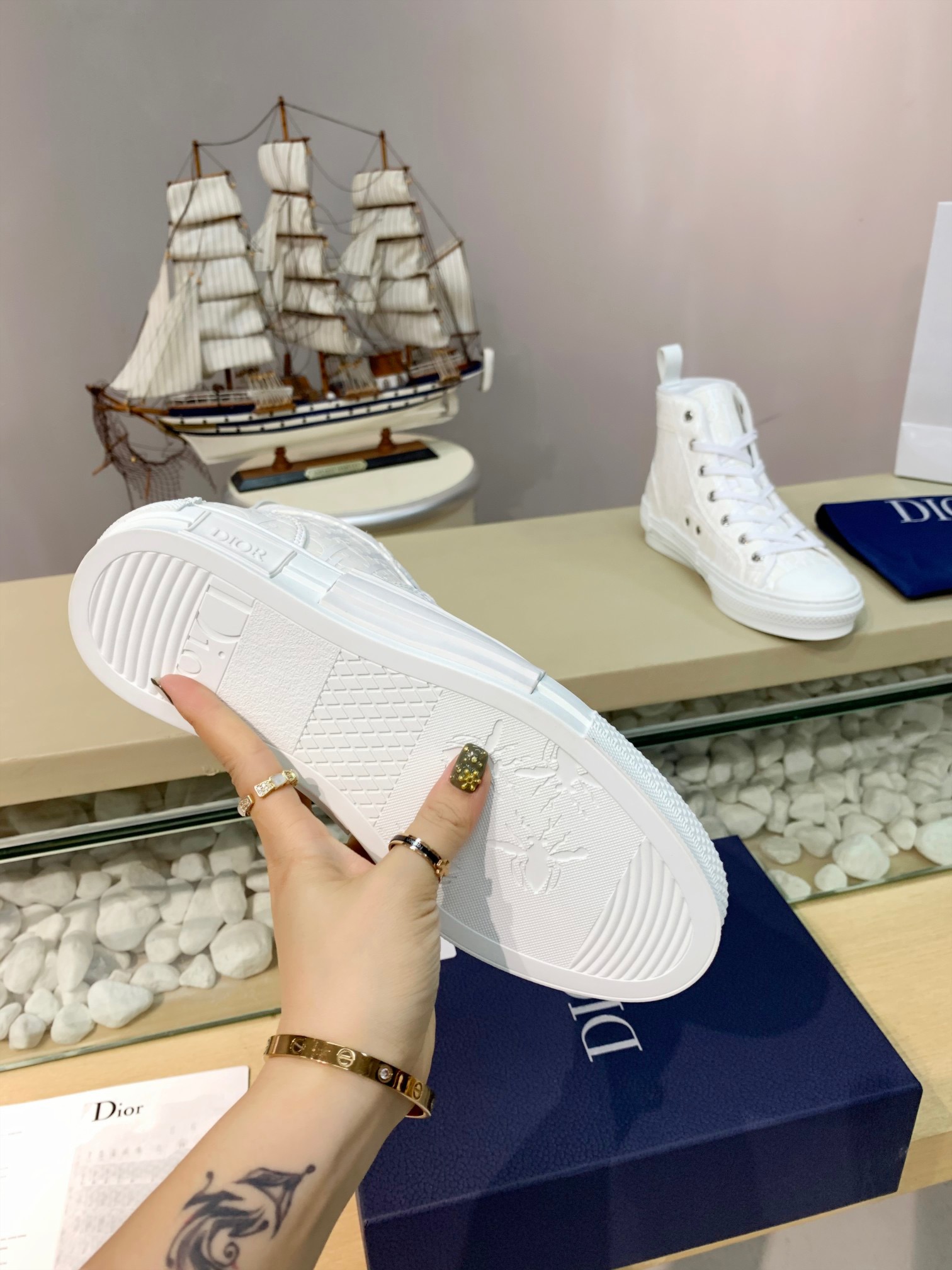 Men Women D*ior Top Sneakers