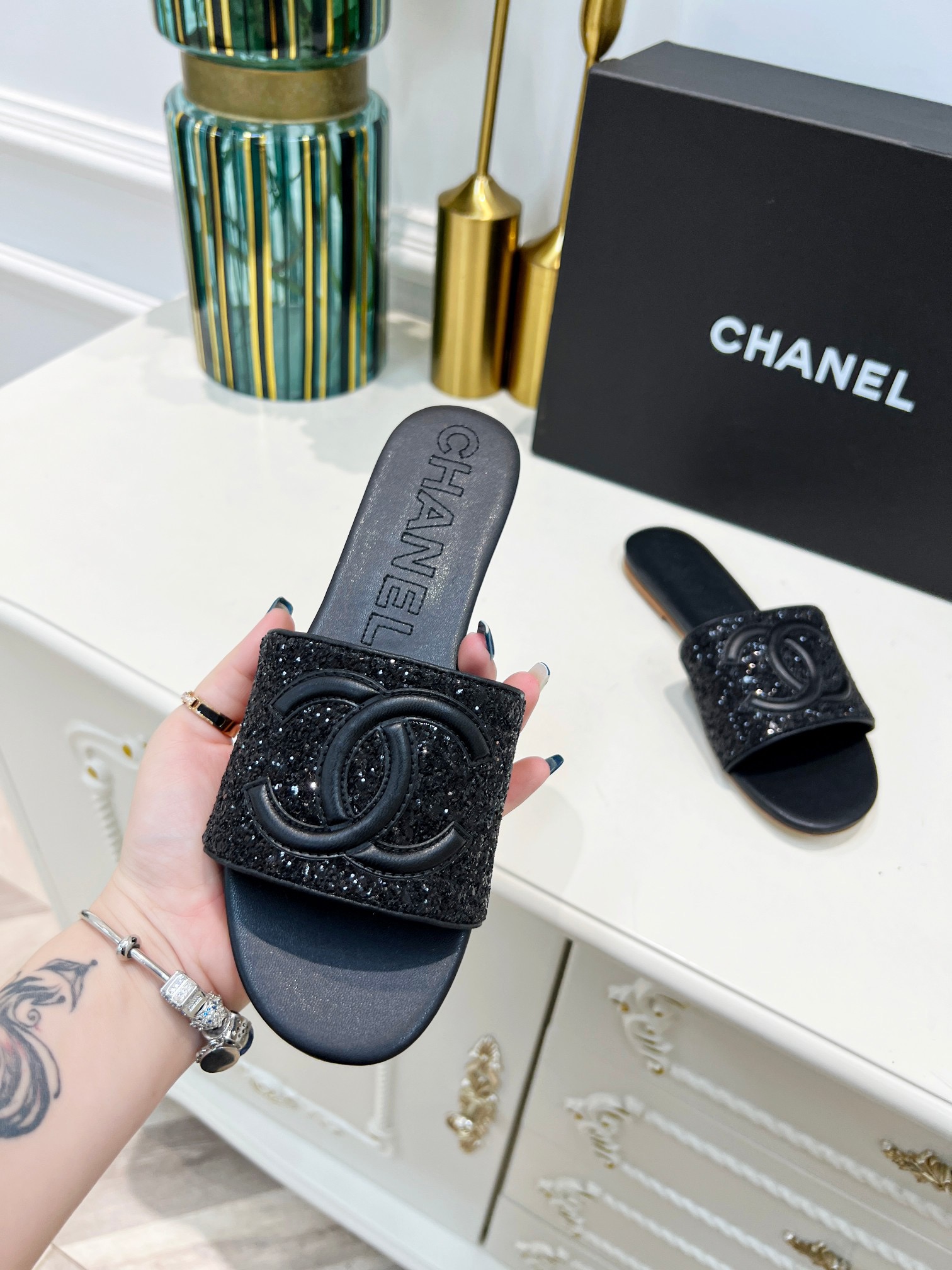 Women C*hanel Top Sandals