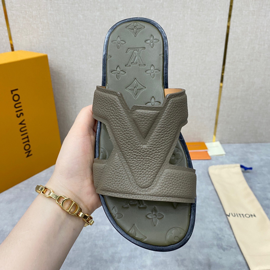 Men L*ouis V*uitton Top Slippers