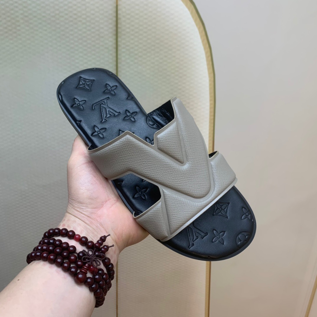 Men L*ouis V*uitton Top Slippers