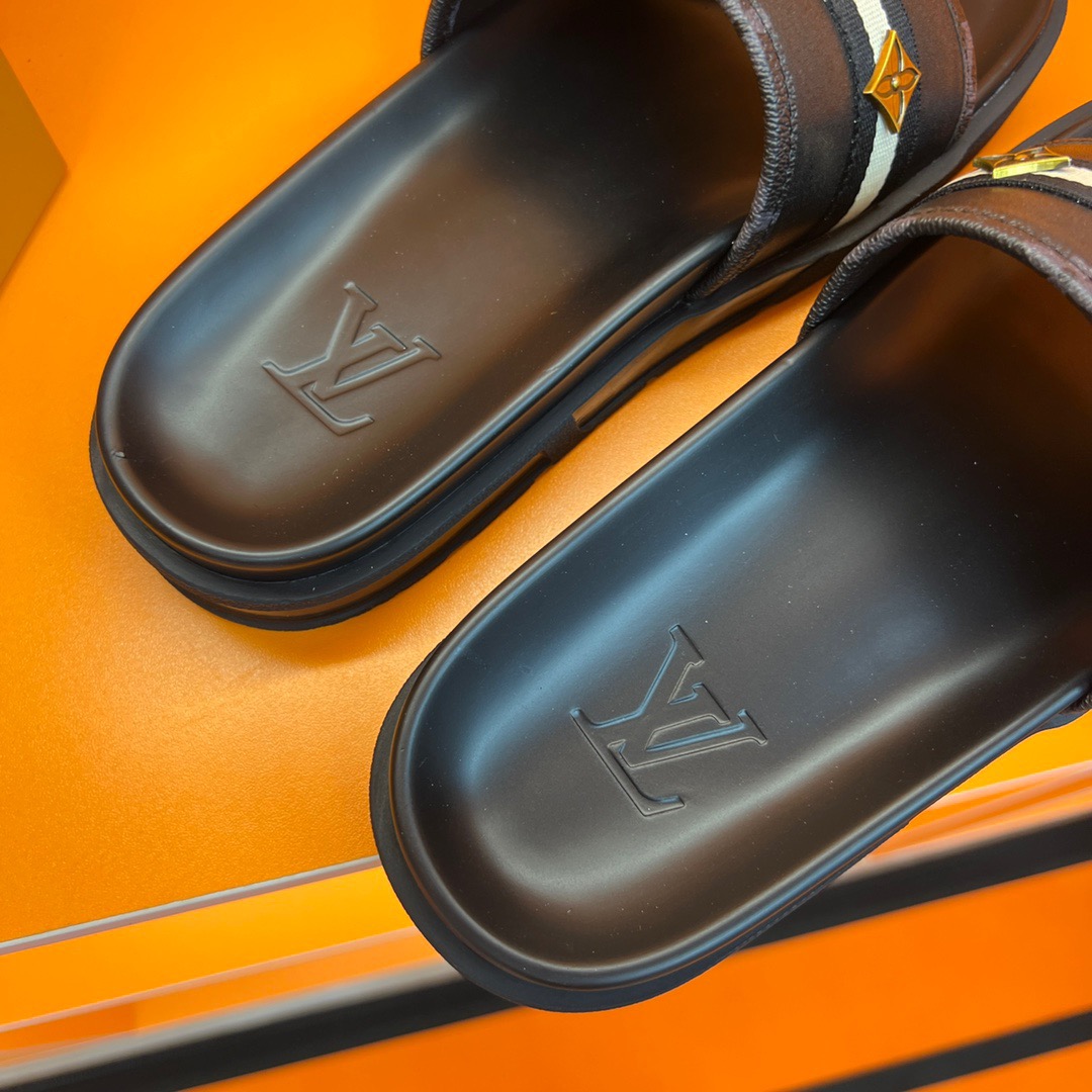 Men L*ouis V*uitton Top Slippers