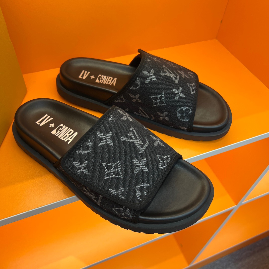 Men L*ouis V*uitton Top Slippers
