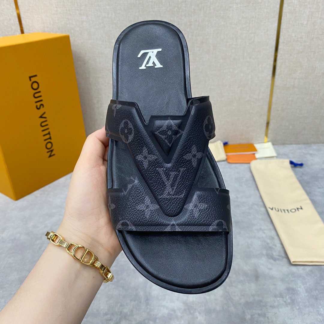 Men L*ouis V*uitton Top Slippers