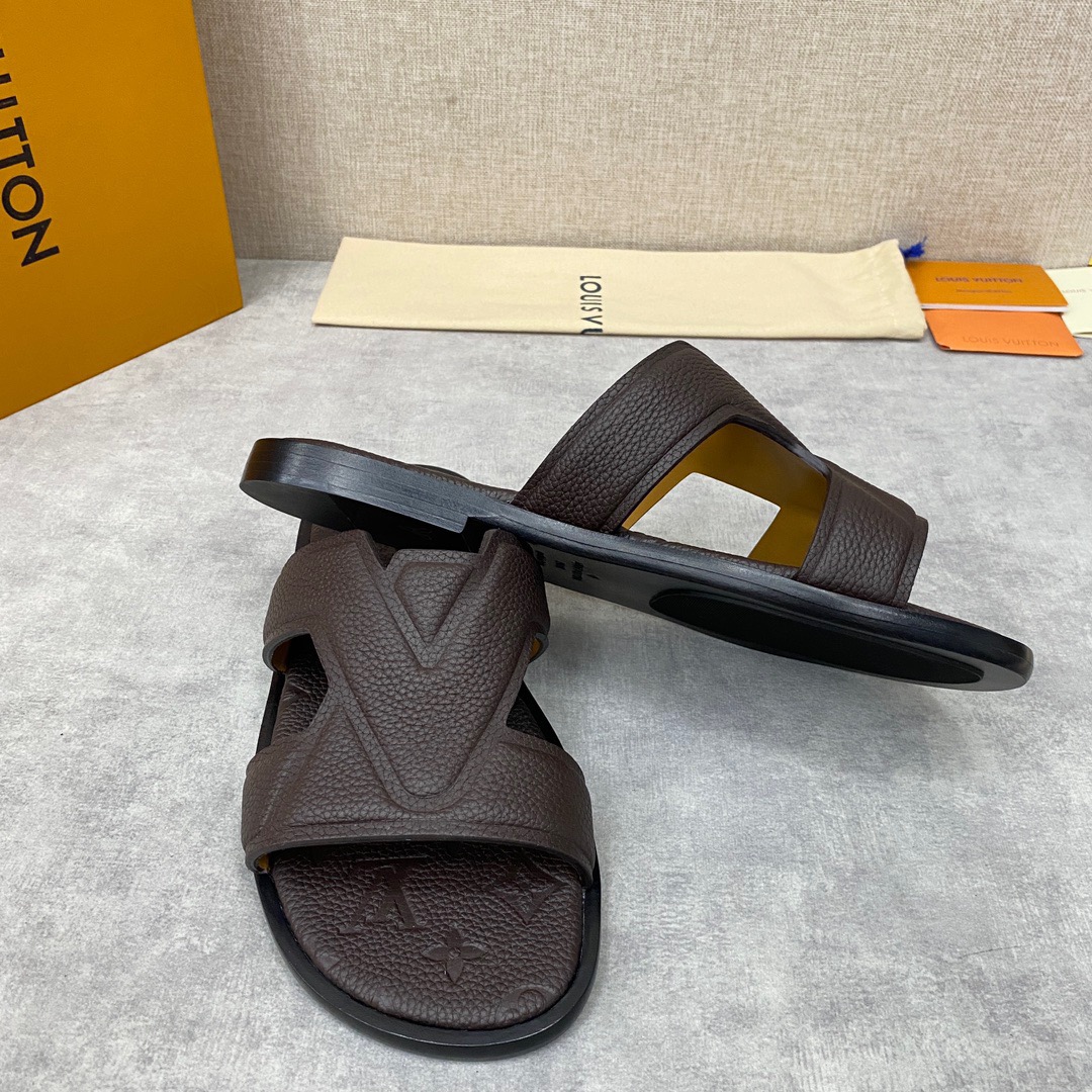 Men L*ouis V*uitton Top Slippers