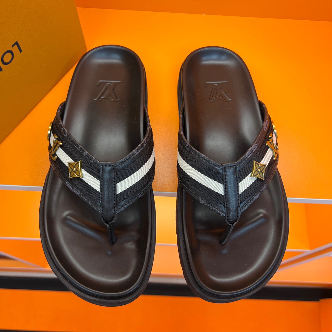 Men L*ouis V*uitton Top Slippers