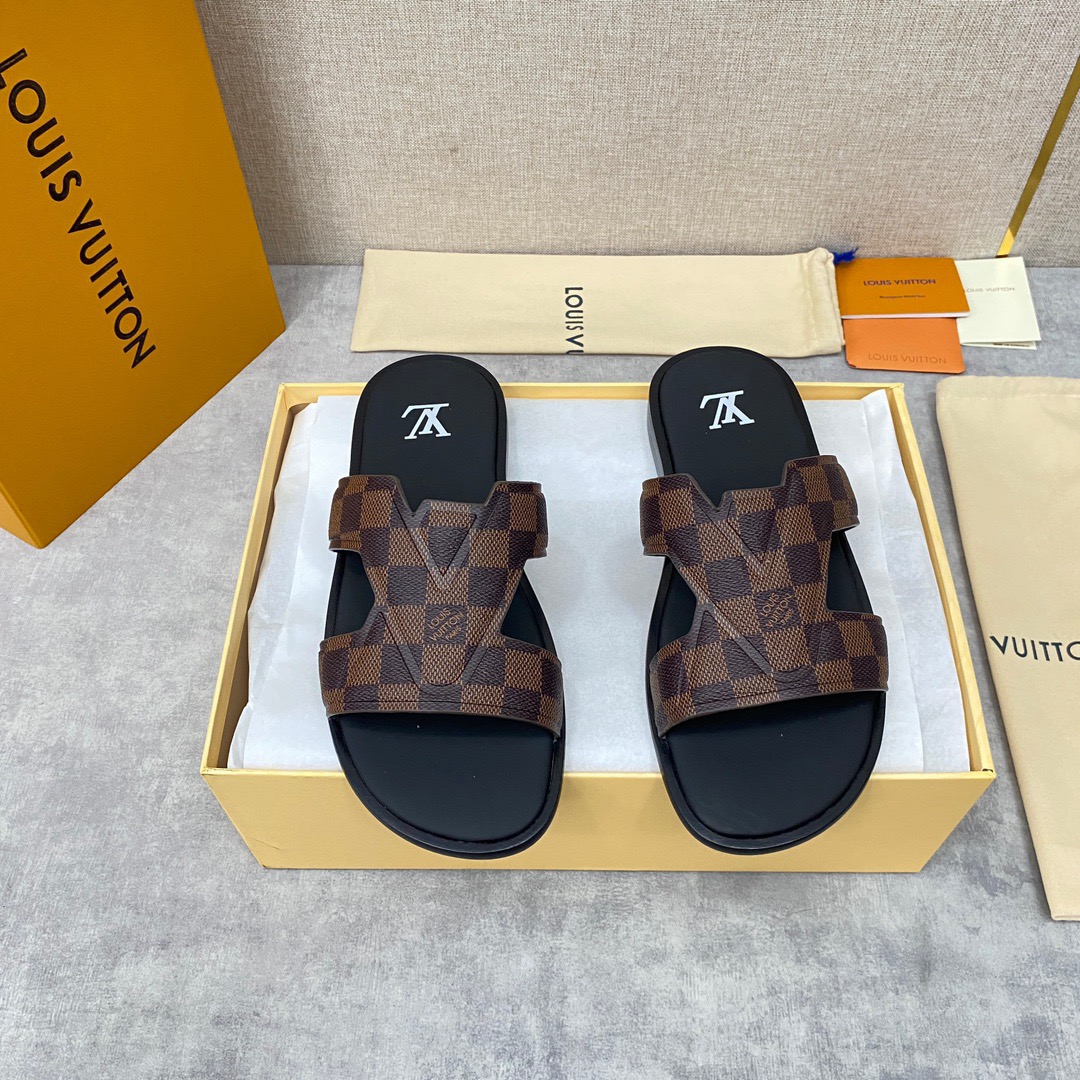 Men L*ouis V*uitton Top Slippers