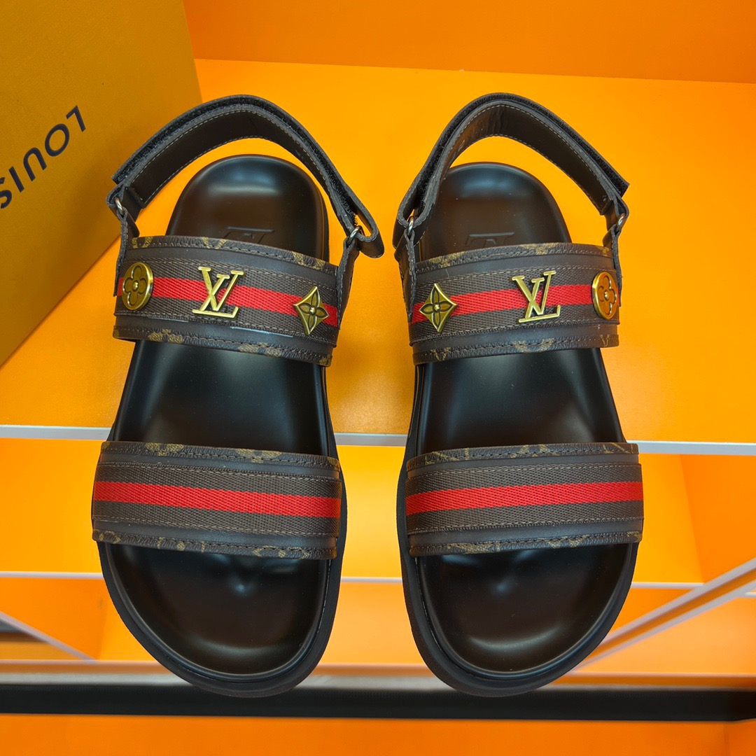 Men L*ouis V*uitton Top Slippers