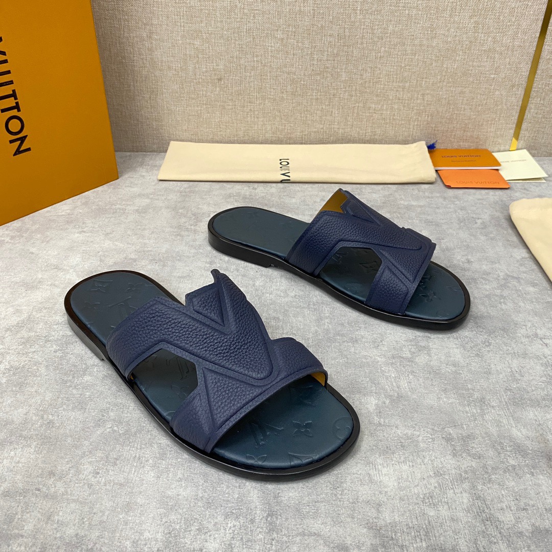 Men L*ouis V*uitton Top Slippers