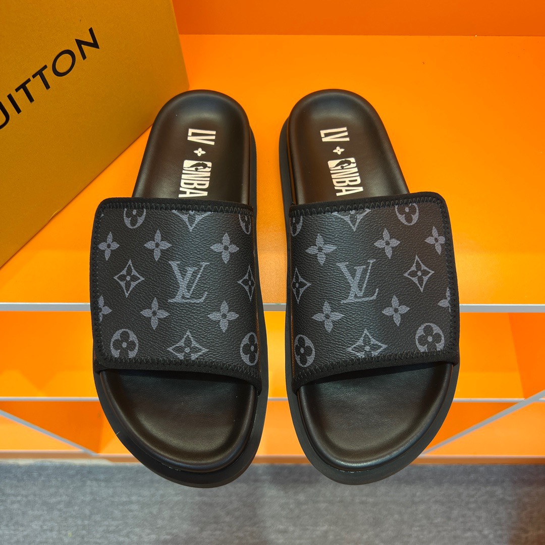 Men L*ouis V*uitton Top Slippers