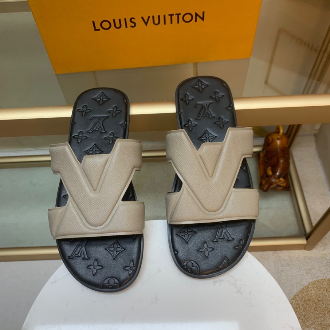 Men L*ouis V*uitton Top Slippers