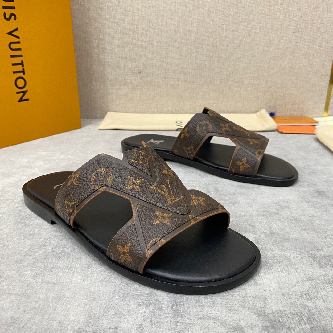 Men L*ouis V*uitton Top Slippers