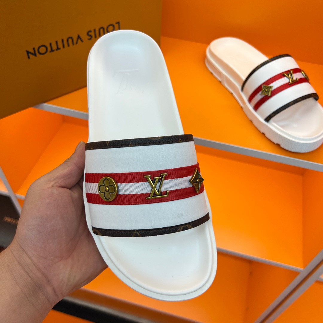 Men L*ouis V*uitton Top Slippers