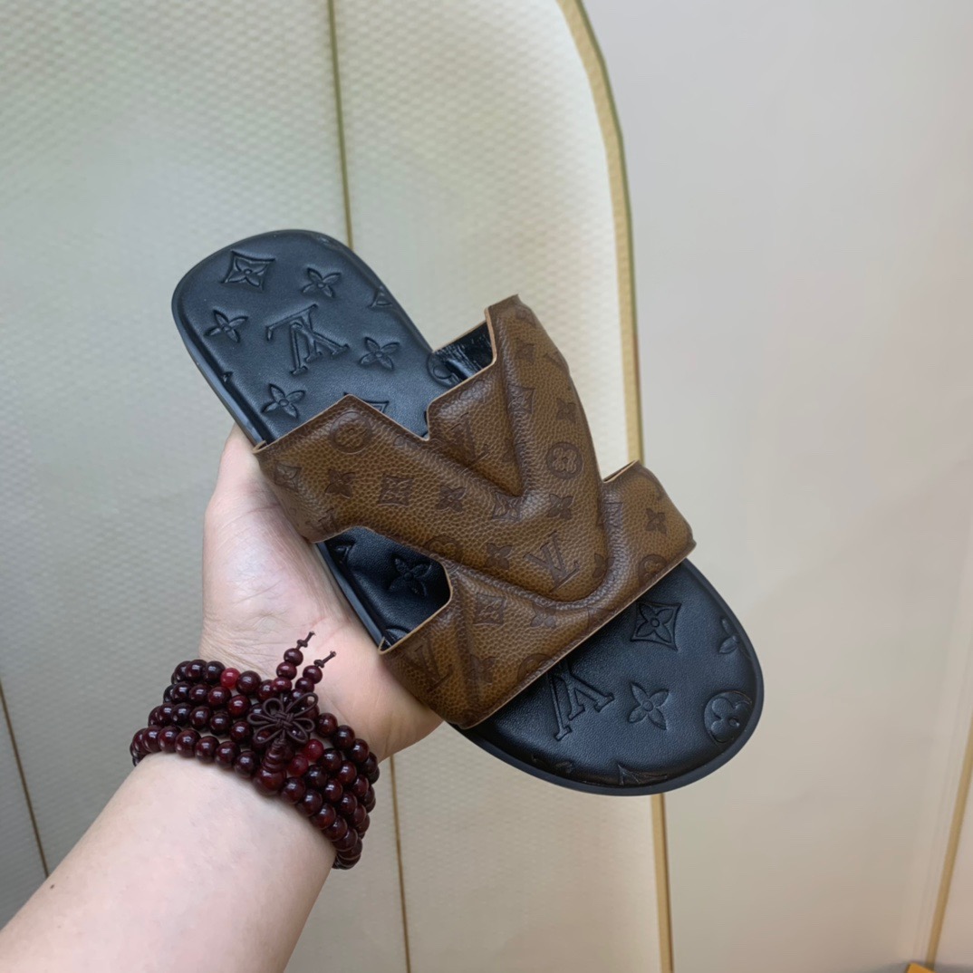 Men L*ouis V*uitton Top Slippers