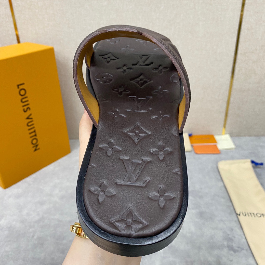 Men L*ouis V*uitton Top Slippers