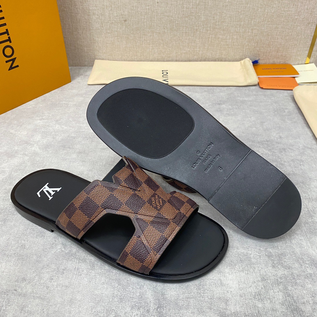 Men L*ouis V*uitton Top Slippers