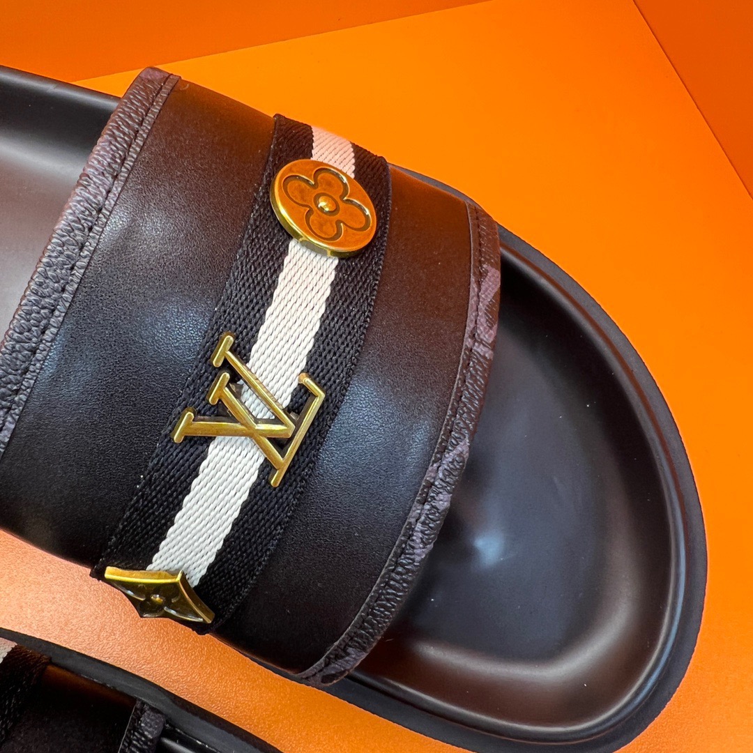 Men L*ouis V*uitton Top Slippers