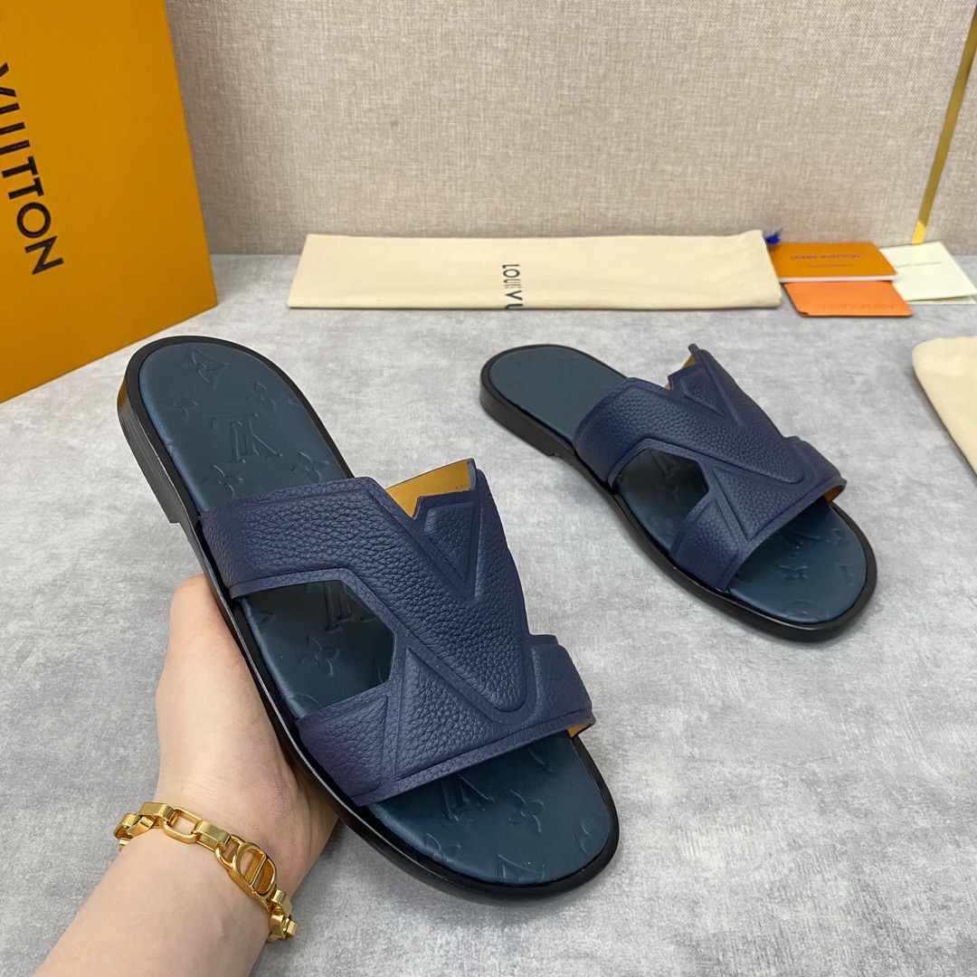 Men L*ouis V*uitton Top Slippers